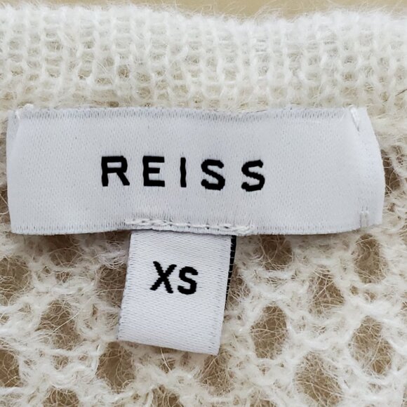 REISS Laurie Open-Knit Alpaca-Wool Blend Women's Off Shoulder Sweater Size XS - Picture 11 of 11